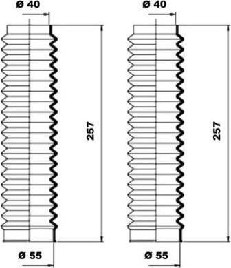 MOOG K150077 комплект пылника, рулевое управление на VOLVO 460 L (464)