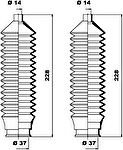 MOOG K150085 комплект пылника, рулевое управление на FORD ESCORT VII (GAL, AAL, ABL)