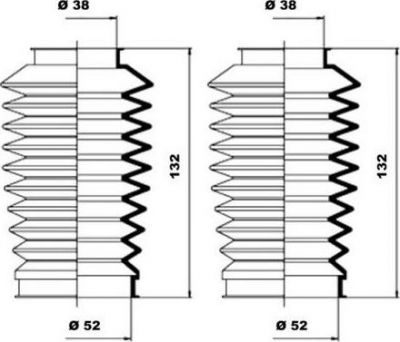 MOOG K150100 комплект пылника, рулевое управление на ALFA ROMEO 146 (930)