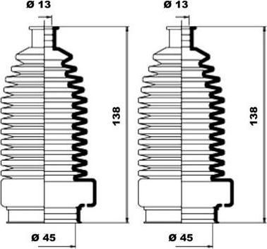 MOOG K150146 комплект пылника, рулевое управление на VW GOLF IV (1J1)