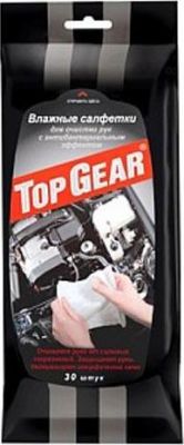 Салфетки влаж для рук(антибактер.) Top Gear №30 