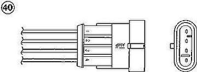 NGK 0223 лямбда-зонд на FIAT BRAVA (182)
