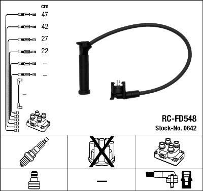 NGK 0642 Провода зажигания к-т 0642 RC-FD548