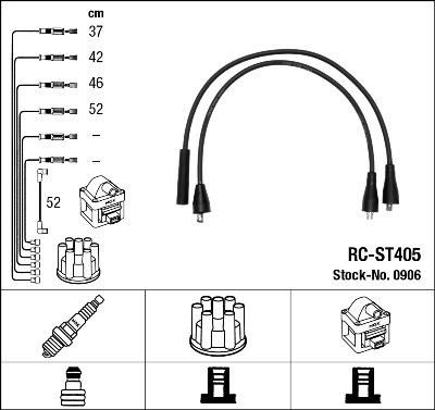 NGK 0906 Провода зажигания к-т 0906 RC-ST405