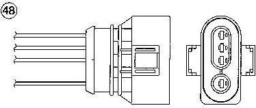 NGK 1620 Кислородный датчик (Zirconium) 1620 OZA659-EE36 (078906265M)