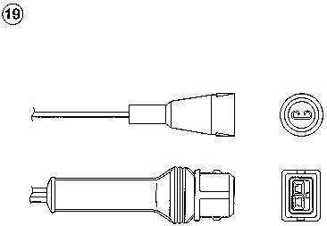 NGK 1859 Кислородный датчик (Zirconium) 1859 OZA446-E16 (OZA446-E16)