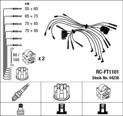 NGK 44236 комплект проводов зажигания на ALFA ROMEO 75 (162B)