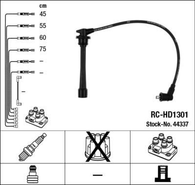 NGK 44337 комплект проводов зажигания на HYUNDAI LANTRA I (J-1)