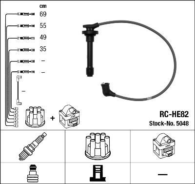 NGK 5048 Провода в/в HONDA CR-V -06 RC-HE82 (32722P75A01)