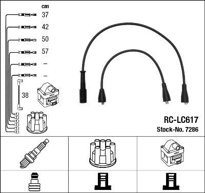 NGK 7286 комплект проводов зажигания на ZASTAVA 101 (1100)