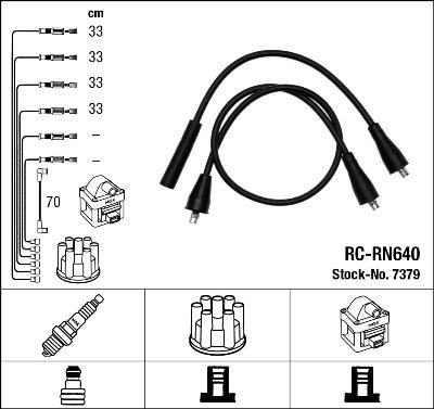 NGK 7379 комплект проводов зажигания на RENAULT SUPER 5 (B/C40_)