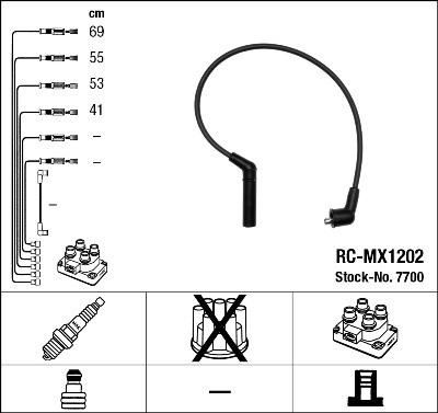 NGK 7700 комплект проводов зажигания на MITSUBISHI LANCER IV (C6_A, C7_A)