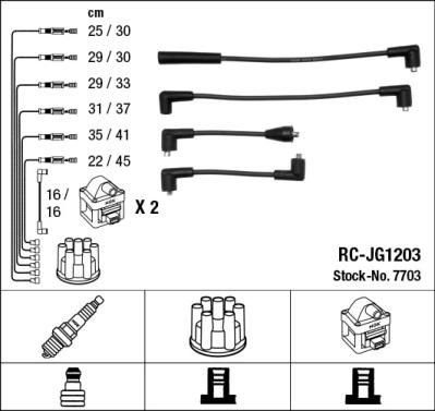 NGK 7703 комплект проводов зажигания на JAGUAR XJ купе