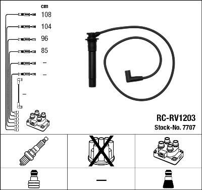 NGK 7707 комплект проводов зажигания на LOTUS ELISE