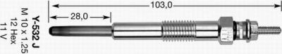 NGK 7782 Свеча накаливания Y-532J TOYOTA Land Cruiser 80 01/90-12/97, Avensis 2.0TD
