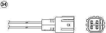 NGK 7973 Кислородный датчик (Zirconium) 7973 OZA669-EE12 (89465-33360)