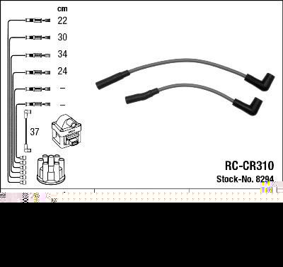 NGK 8294 комплект проводов зажигания на JEEP CHEROKEE (XJ)