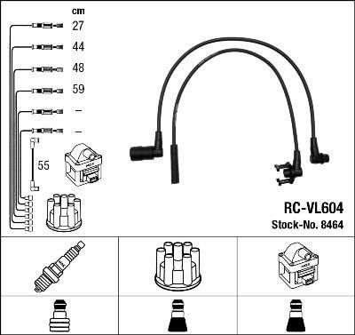 NGK 8464 комплект проводов зажигания на VOLVO 460 L (464)