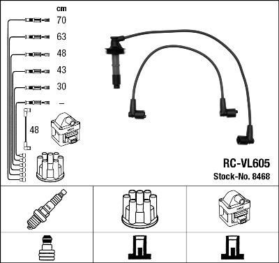 NGK 8468 Провода высоковольтные RC-VL605 VOLVO S70 RC-VL605