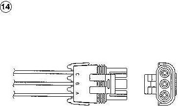 NGK 91204 лямбда-зонд на OPEL VECTRA B (36_)