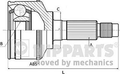 NIPParts J2820501 шарнирный комплект, приводной вал на HYUNDAI LANTRA I (J-1)