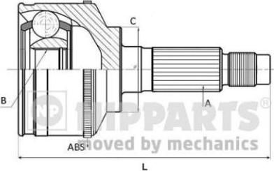 NIPPARTS ШРУС наружний NISSAN X-Trail 2,0-2,5L 01-> (39211-2Y070, J2821157)