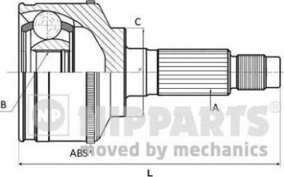 NIPParts J2822114 шарнирный комплект, приводной вал на TOYOTA CARINA II (_T17_)