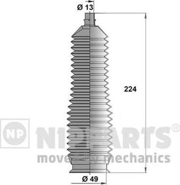 NIPParts J2840301 комплект пылника, рулевое управление на KIA CARENS II (FJ)