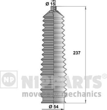 NIPParts J2840304 комплект пылника, рулевое управление на KIA CARNIVAL I (UP)