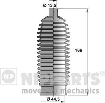 NIPParts J2841014 комплект пылника, рулевое управление на NISSAN KUBISTAR (X76)