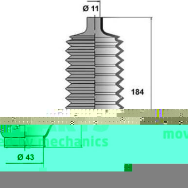 NIPParts J2845000 комплект пылника, рулевое управление на MITSUBISHI LANCER IV (C6_A, C7_A)