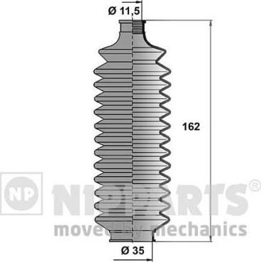 NIPParts J2845005 комплект пылника, рулевое управление на MITSUBISHI COLT IV (CA_A)