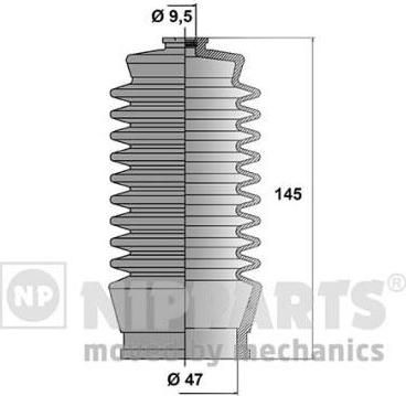 NIPPARTS Пыльник рулевой рейки TOYOTA CAMRY 96- (45535-20050, J2852002)