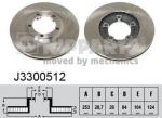 NIPPARTS Диск тормозной передний вент. HYUNDAI H 100 93-> (58129-44010, J3300512)