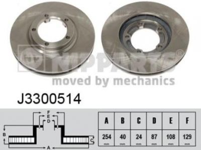 NIPPARTS Диск тормозной HYUNDAI H1/STAREX 97-/MITSUBISHI L300/400/SPACE GEAR 94- передний (58129-4A000, J3300514)