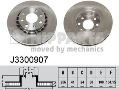 NIPPARTS Диск тормозной передн. CHEVROLET LANOS DAEWOO NEXIA OPEL ASTRA F VECTRA A B (96179110, J3300907)