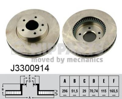 NIPPARTS Диск тормозной CHEVROLET CAPTIVA/OPEL ANTARA 07- передний вент. (96625948, J3300914)