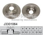 NIPPARTS Диск тормозной NISSAN MICRA 1.0/1.3 92-00 передний (402065F003, J3301064)