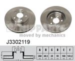 NIPPARTS Диск тормозной перед. TOYOTA Avensis 1,6-2,0L 97-03 (260x25mm) (562125, J3302119)