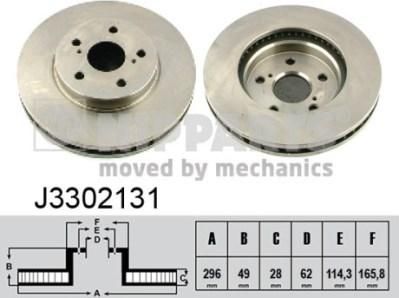 NIPPARTS Диск торм.пер. TOYOTA CAMRY V30 (4351248011, J3302131)