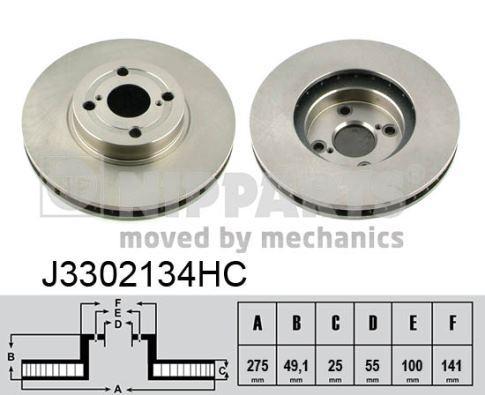 NIPParts J3302134HC тормозной диск на TOYOTA COROLLA Liftback (_E11_)