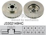 NIPParts J3302149HC тормозной диск на TOYOTA AVENSIS (T25_)