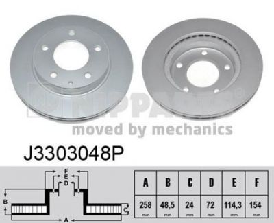 NIPParts J3303048P тормозной диск на MAZDA 626 V Hatchback (GF)