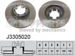 NIPPARTS Диск тормозной MITSUBISHI L200 87-96/L300 86-/PAJERO 83-91 передний вент.D=277мм (MB407039, J3305020)