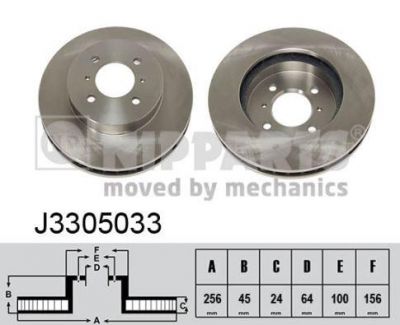NIPPARTS Диск тормозной передний MITSUBISHI COLT 92>97 LANCER 00> R14 (MB699285, J3305033)