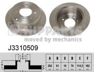 NIPPARTS Диск торм. HYUNDAI SONATA/MATRIX/MAGENTIS/OPTIMA 01- зад. (5841138310, J3310509)