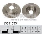 NIPPARTS Диск тормозной NISSAN MICRA 92-03 задний D=240мм. (43206-5F001, J3311033)