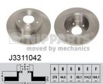 NIPPARTS Диск торм. NISSAN MAXIMA 2.0-3.5 95- зад. (432064U001, J3311042)