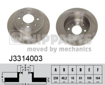 NIPPARTS тормозной диск (42510SE0000, J3314003)