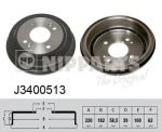 NIPParts J3400513 тормозной барабан на HYUNDAI GETZ (TB)